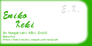eniko keki business card