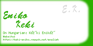 eniko keki business card